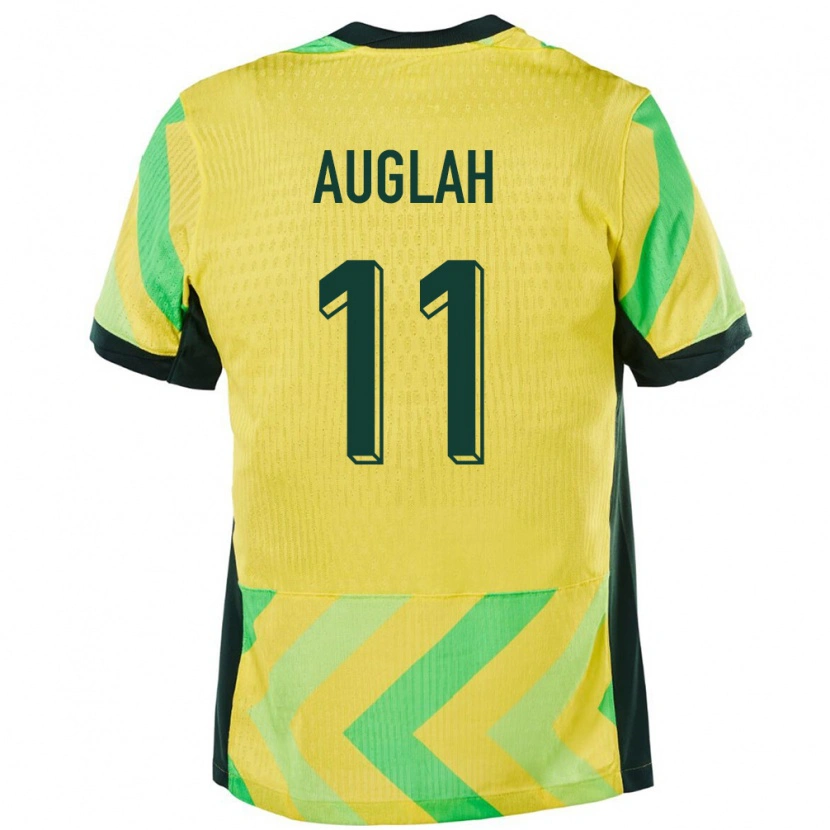 DanxenメンズオーストラリアAli Auglah#11金色ホームシャツ24-26ジャージーユニフォーム
