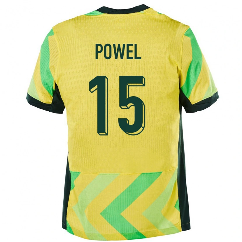 DanxenメンズオーストラリアIzaack Powel#15金色ホームシャツ24-26ジャージーユニフォーム