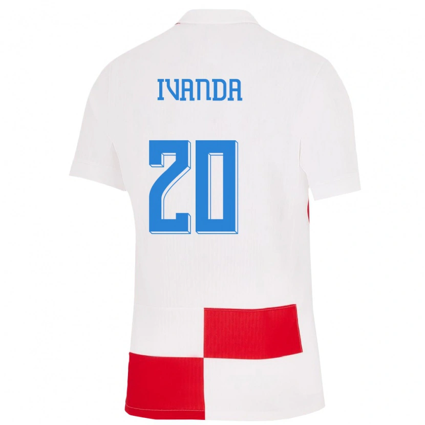 DanxenメンズクロアチアBorna Ivanda#20赤白ホームシャツ24-26ジャージーユニフォーム