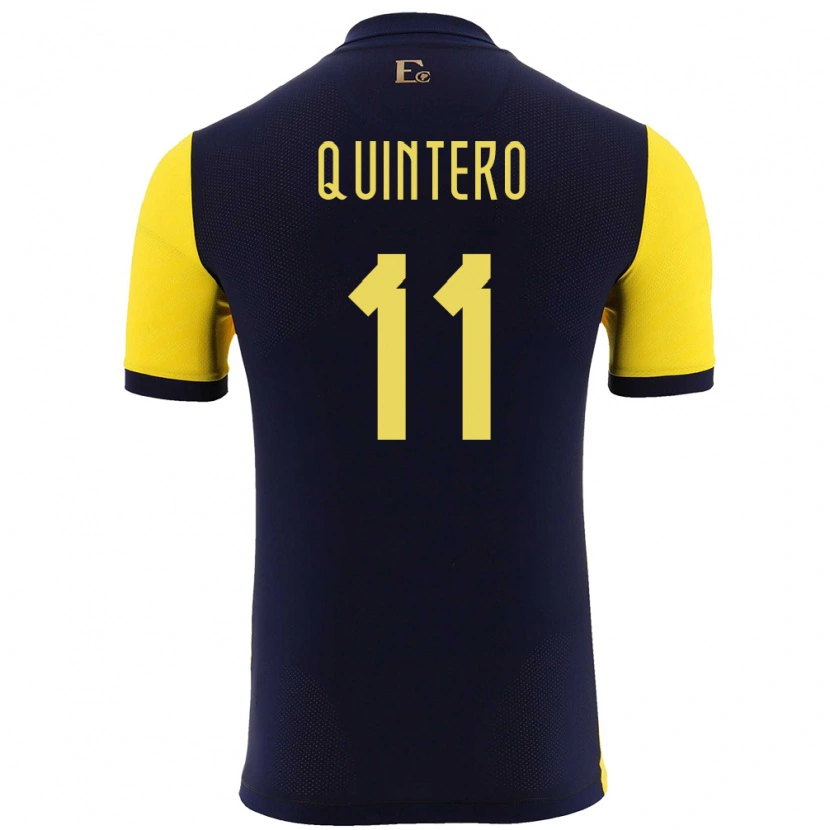 DanxenメンズエクアドルEdwin Quintero#11黄ホームシャツ24-26ジャージーユニフォーム