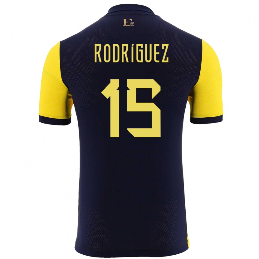 DanxenメンズエクアドルJuan Rodríguez#15黄ホームシャツ24-26ジャージーユニフォーム