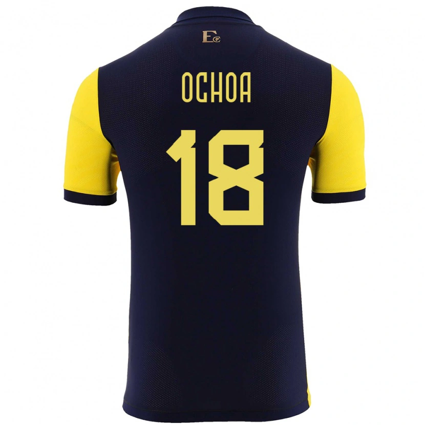 DanxenメンズエクアドルYouri Ochoa#18黄ホームシャツ24-26ジャージーユニフォーム