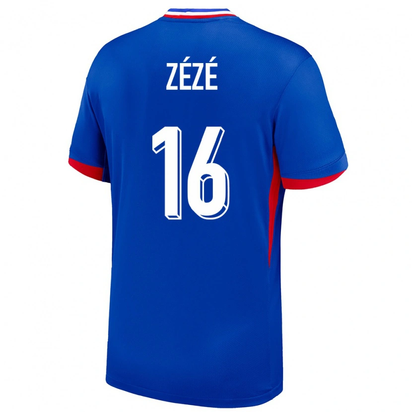 DanxenメンズフランスYanel Zézé#16青ホームシャツ24-26ジャージーユニフォーム