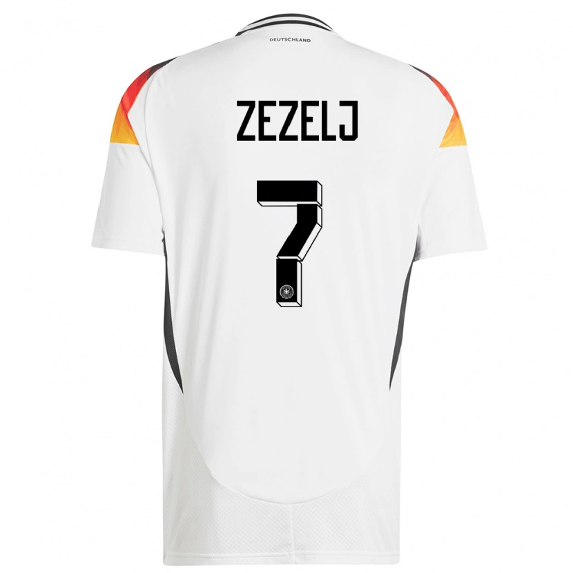 DanxenメンズドイツNeno Zezelj#7白ホームシャツ24-26ジャージーユニフォーム
