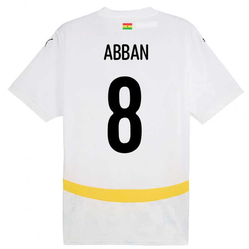 DanxenメンズガーナEbenezer Abban#8白ホームシャツ24-26ジャージーユニフォーム