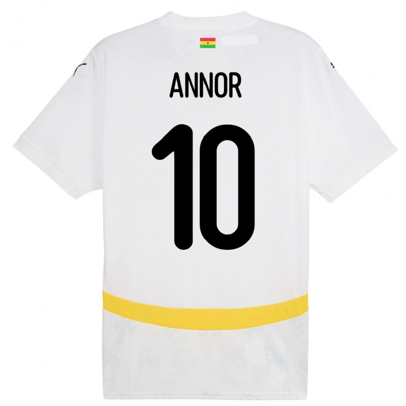 DanxenメンズガーナEmmanuel Annor#10白ホームシャツ24-26ジャージーユニフォーム