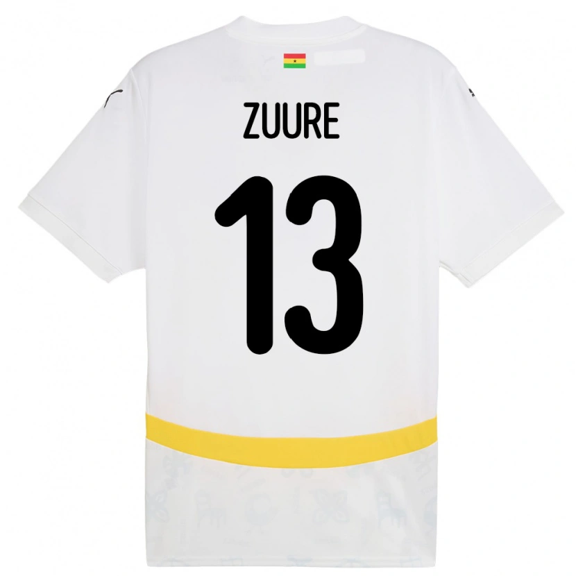 DanxenメンズガーナMoses Salifu Bawa Zuure#13白ホームシャツ24-26ジャージーユニフォーム