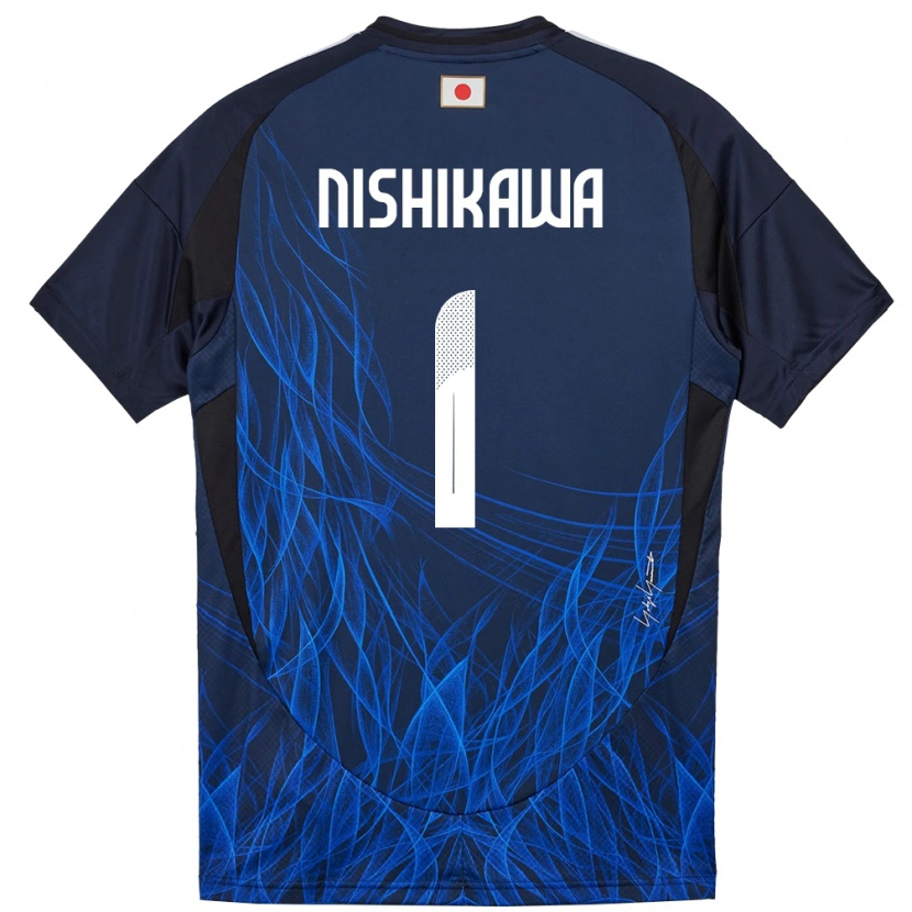 Danxenメンズ日本Genki Nishikawa#1濃紺ホームシャツ24-26ジャージーユニフォーム