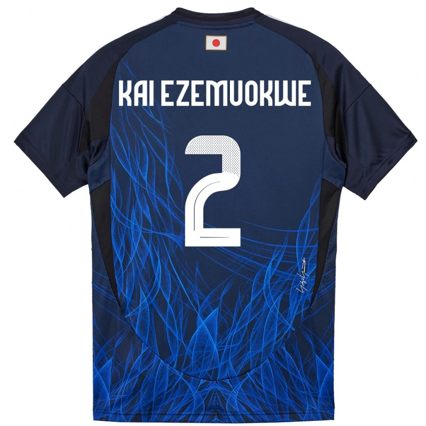 Danxenメンズ日本Chimezie Kai Ezemuokwe#2濃紺ホームシャツ24-26ジャージーユニフォーム