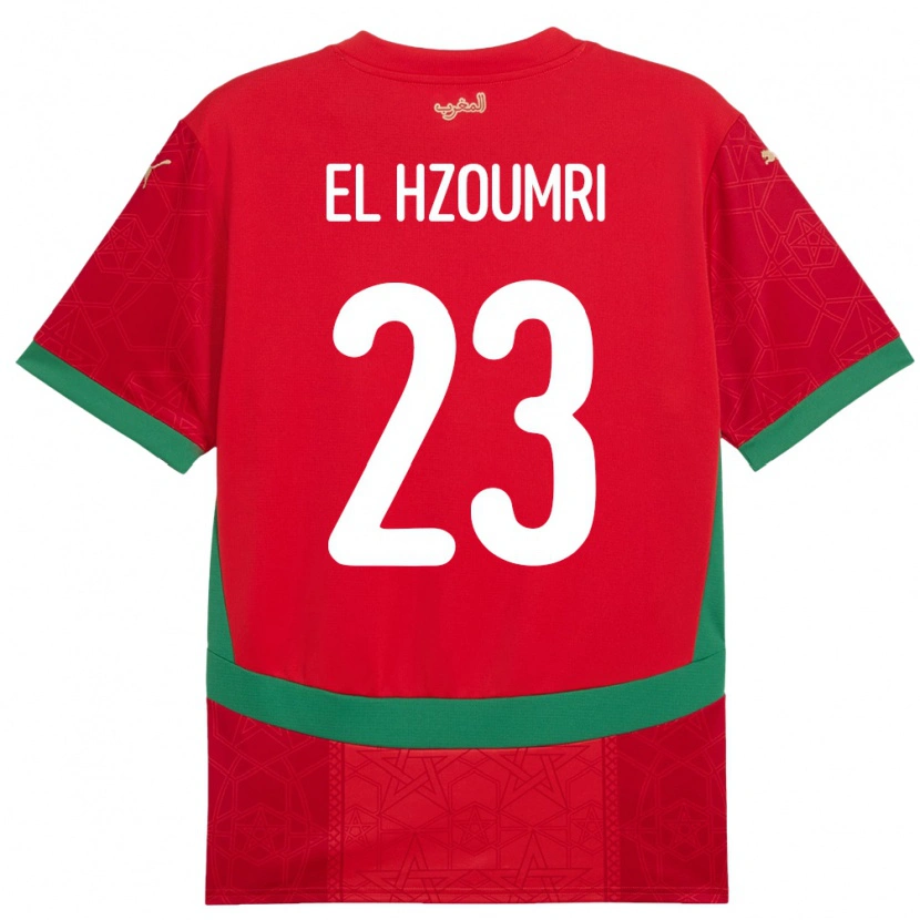 DanxenメンズモロッコYahya El Hzoumri#23赤ホームシャツ24-26ジャージーユニフォーム