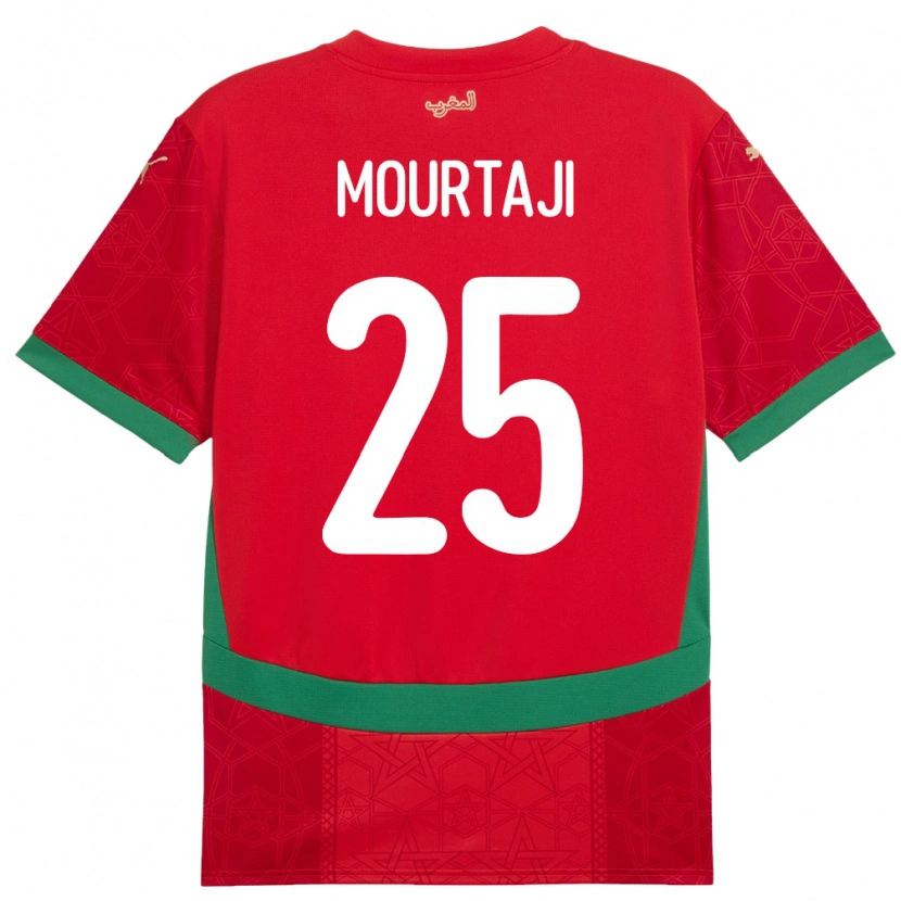 DanxenメンズモロッコChaymaa Mourtaji#25赤ホームシャツ24-26ジャージーユニフォーム