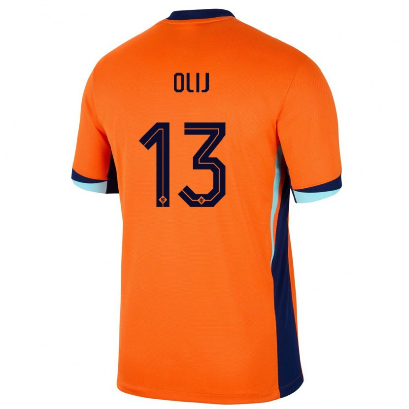 DanxenメンズオランダNick Olij#13オレンジホームシャツ24-26ジャージーユニフォーム
