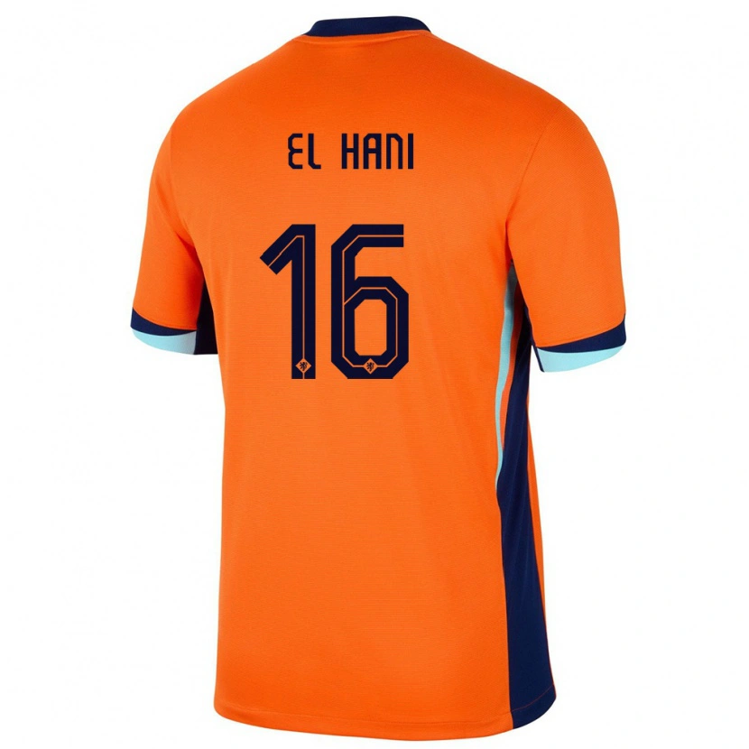 DanxenメンズオランダAymean El Hani#16オレンジホームシャツ24-26ジャージーユニフォーム