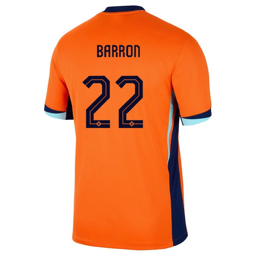 DanxenメンズオランダEternal Barron#22オレンジホームシャツ24-26ジャージーユニフォーム