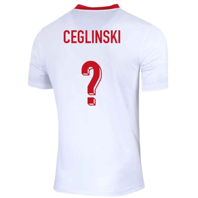 DanxenメンズポーランドMateusz Ceglinski#0白ホームシャツ24-26ジャージーユニフォーム