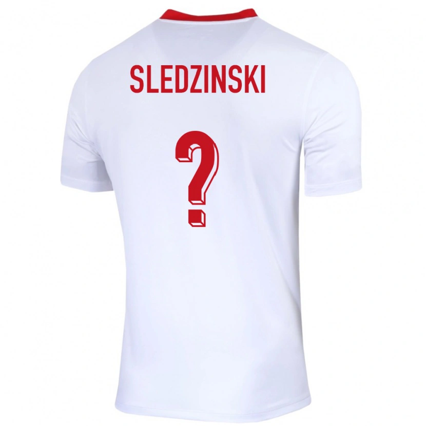 DanxenメンズポーランドEryk Sledzinski#0白ホームシャツ24-26ジャージーユニフォーム