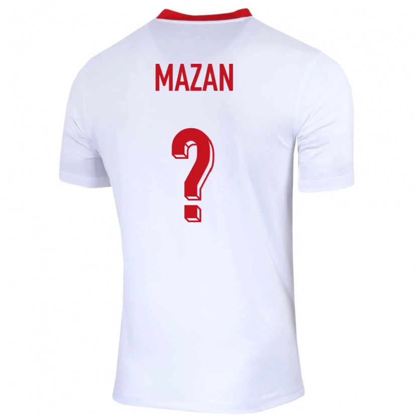 DanxenメンズポーランドPrzemyslaw Mazan#0白ホームシャツ24-26ジャージーユニフォーム
