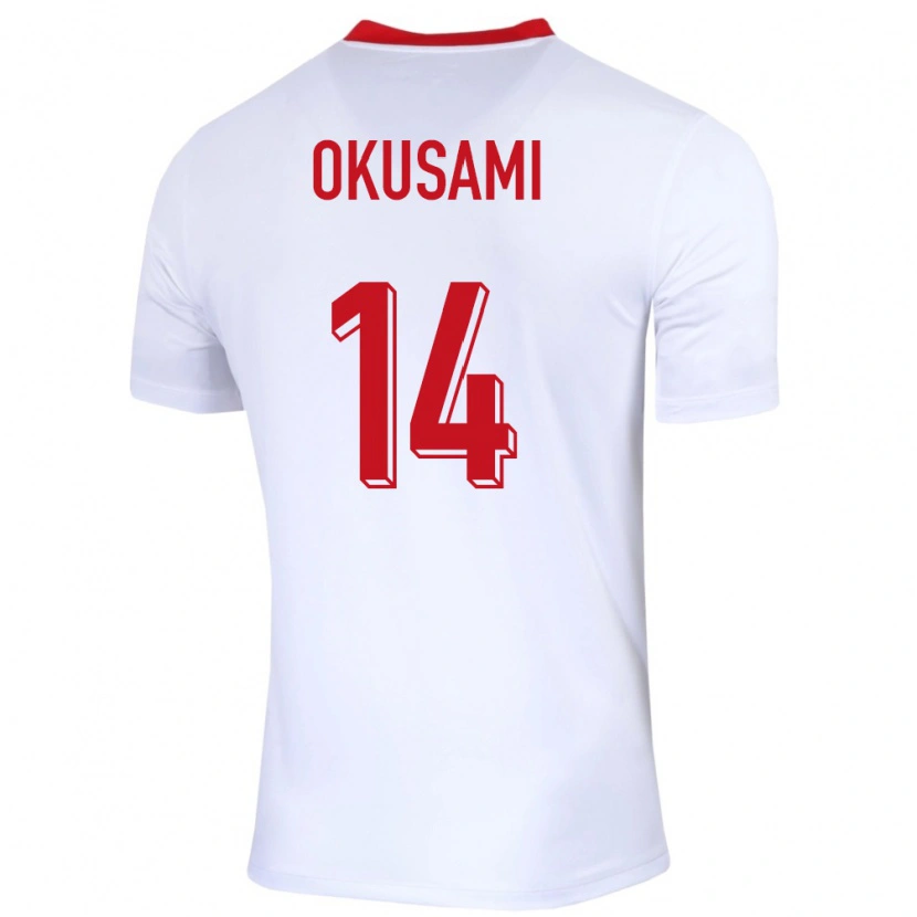 DanxenメンズポーランドJakub Okusami#14白ホームシャツ24-26ジャージーユニフォーム