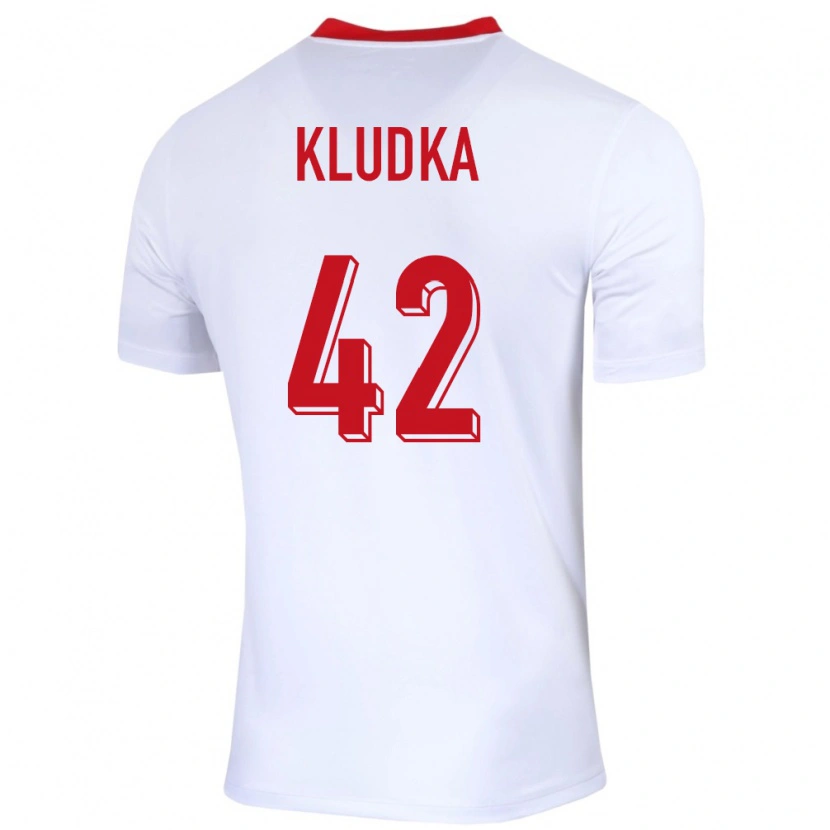 DanxenメンズポーランドBartlomiej Kludka#42白ホームシャツ24-26ジャージーユニフォーム