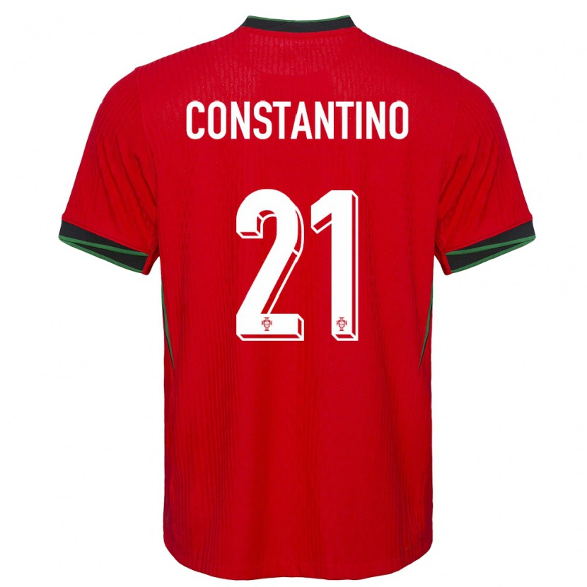 DanxenメンズポルトガルSimão Constantino#21赤ホームシャツ24-26ジャージーユニフォーム