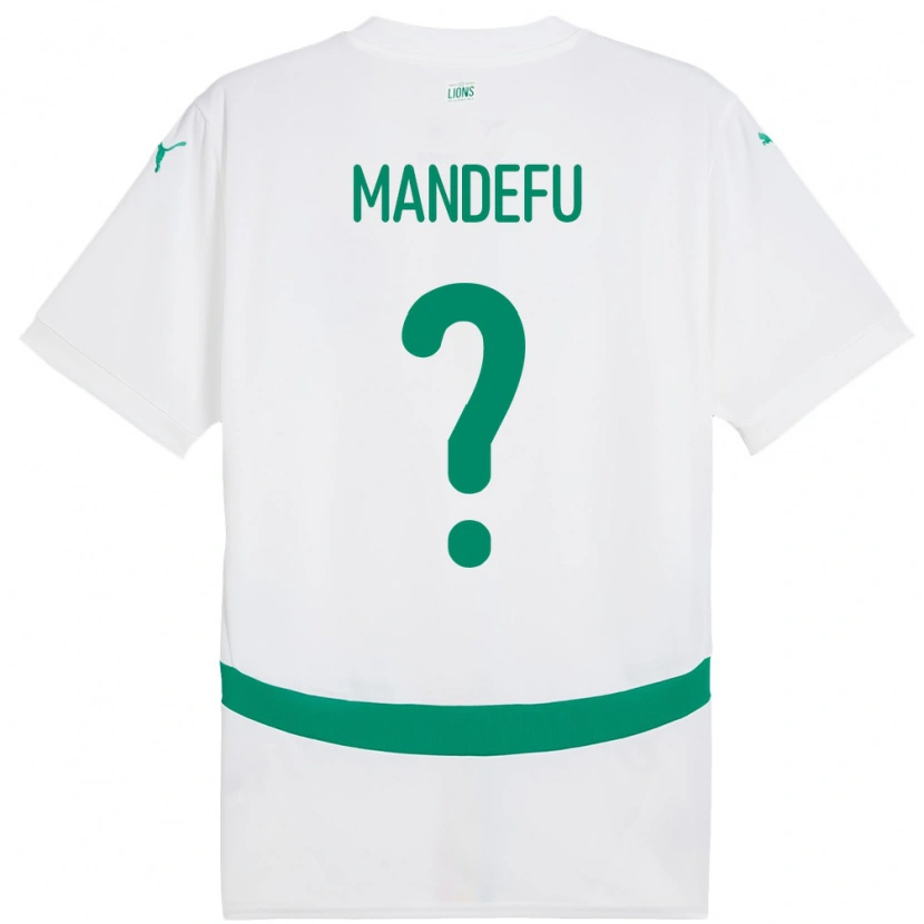 DanxenメンズセネガルIbrahim Mandefu#0白ホームシャツ24-26ジャージーユニフォーム