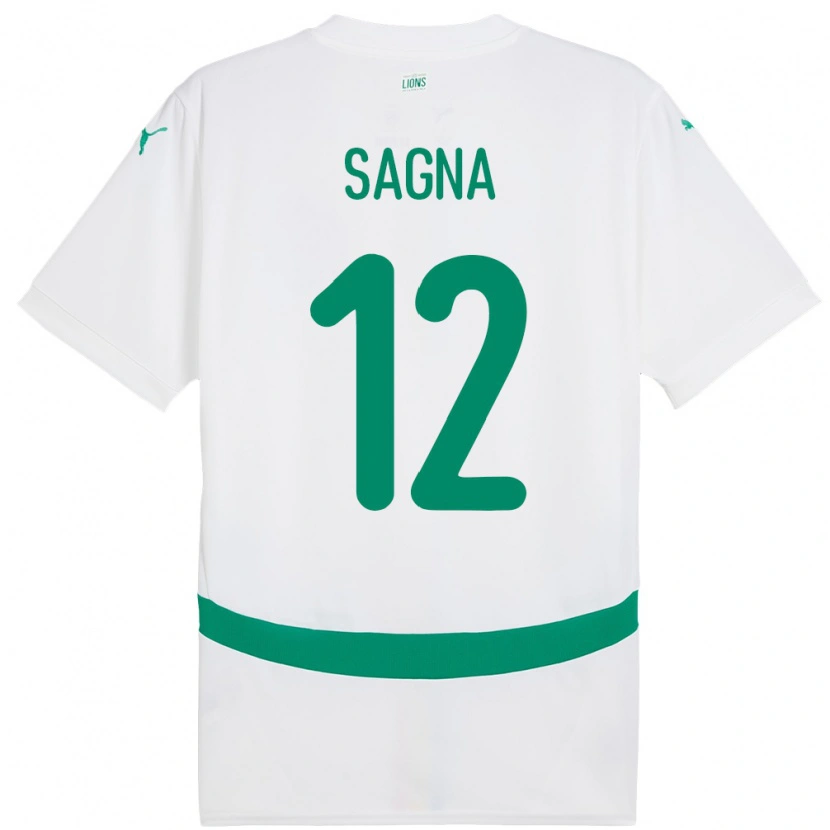 DanxenメンズセネガルSafietou Sagna#12白ホームシャツ24-26ジャージーユニフォーム