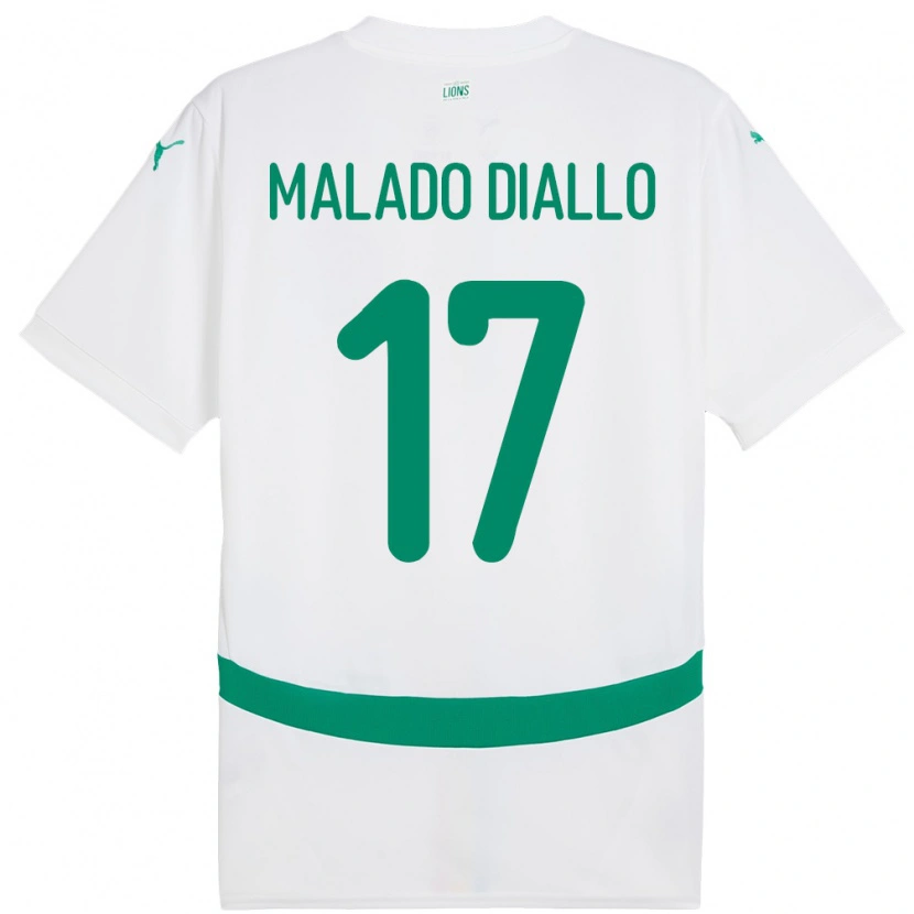DanxenメンズセネガルHapsatou Malado Diallo#17白ホームシャツ24-26ジャージーユニフォーム