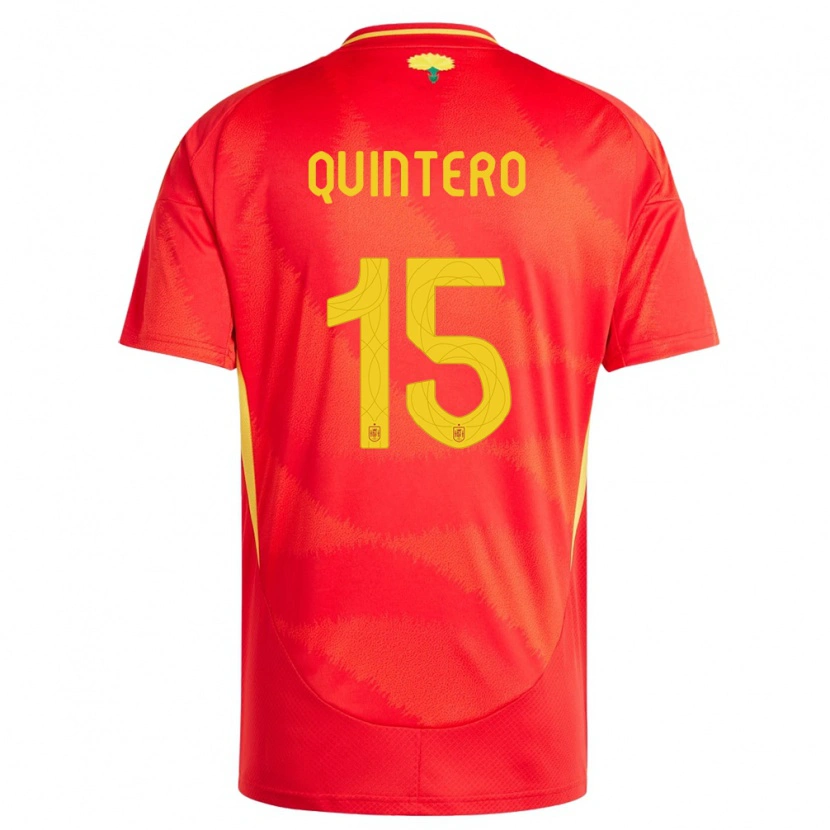 DanxenメンズスペインIker Quintero#15赤ホームシャツ24-26ジャージーユニフォーム