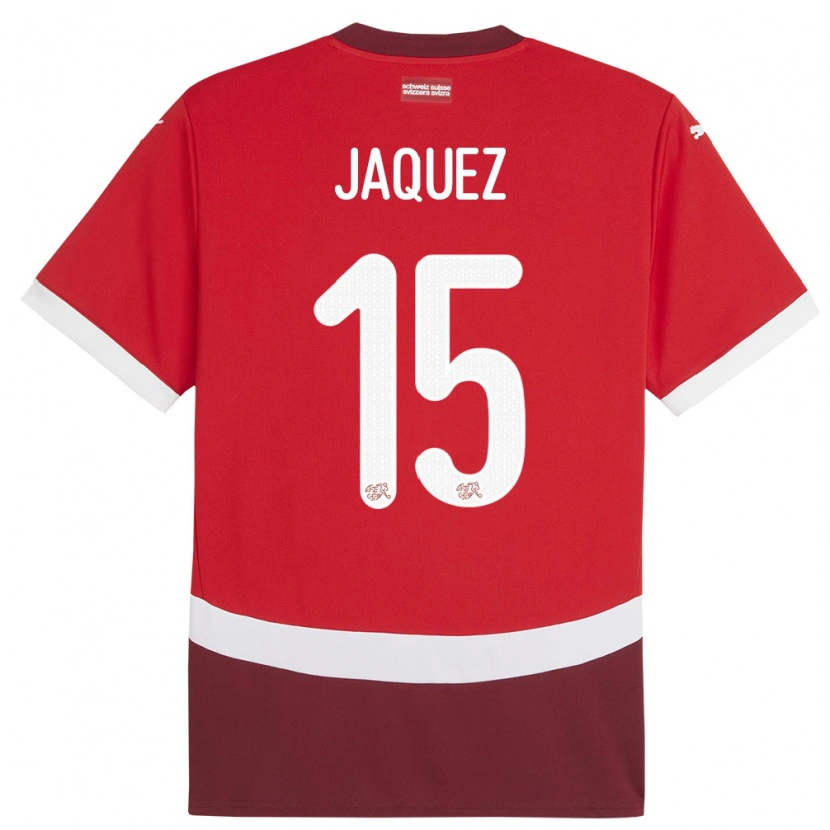 DanxenメンズスイスLuca Jaquez#15赤ホームシャツ24-26ジャージーユニフォーム