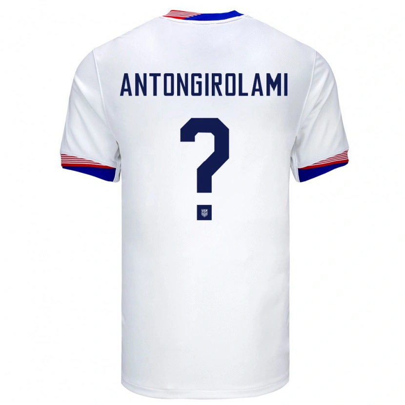 Danxenメンズアメリカ合衆国Luca Antongirolami#0白ホームシャツ24-26ジャージーユニフォーム