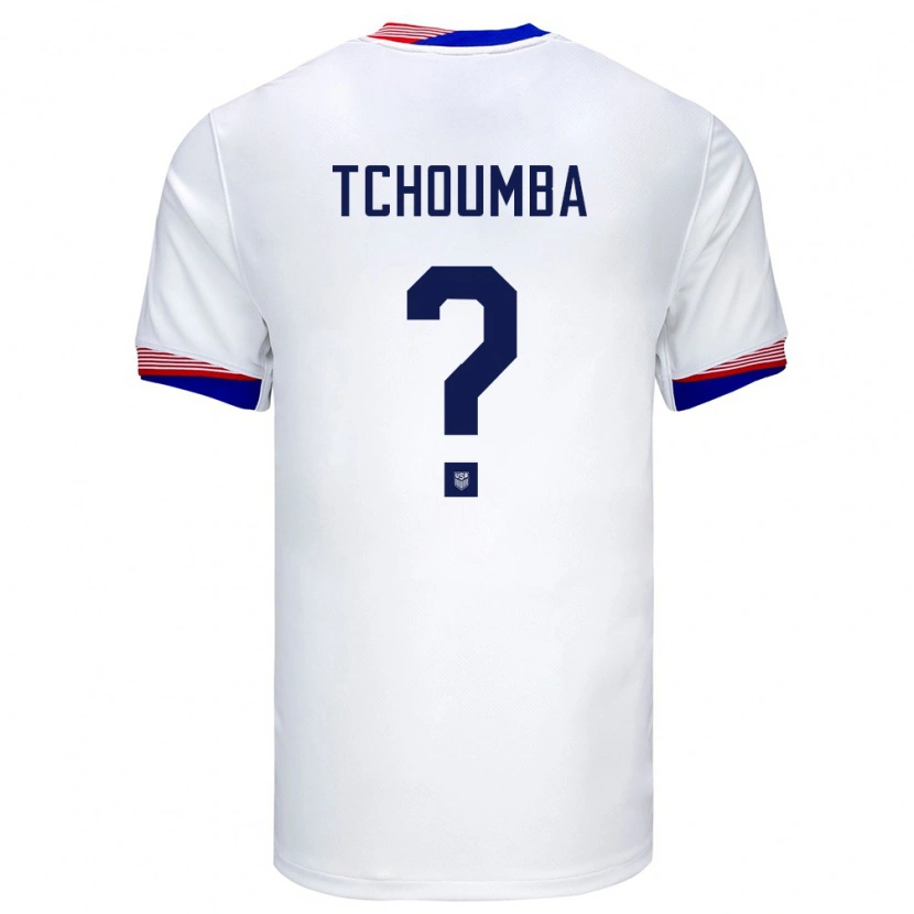 Danxenメンズアメリカ合衆国Nathan Tchoumba#0白ホームシャツ24-26ジャージーユニフォーム