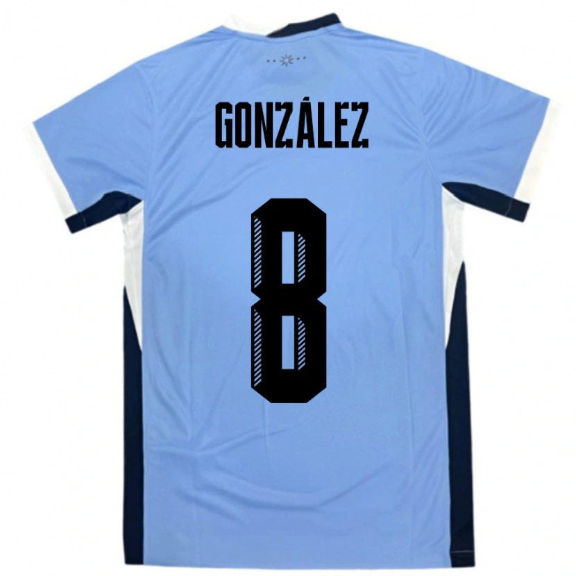 DanxenメンズウルグアイLuciano Gonzalez#8白黒ホームシャツ24-26ジャージーユニフォーム
