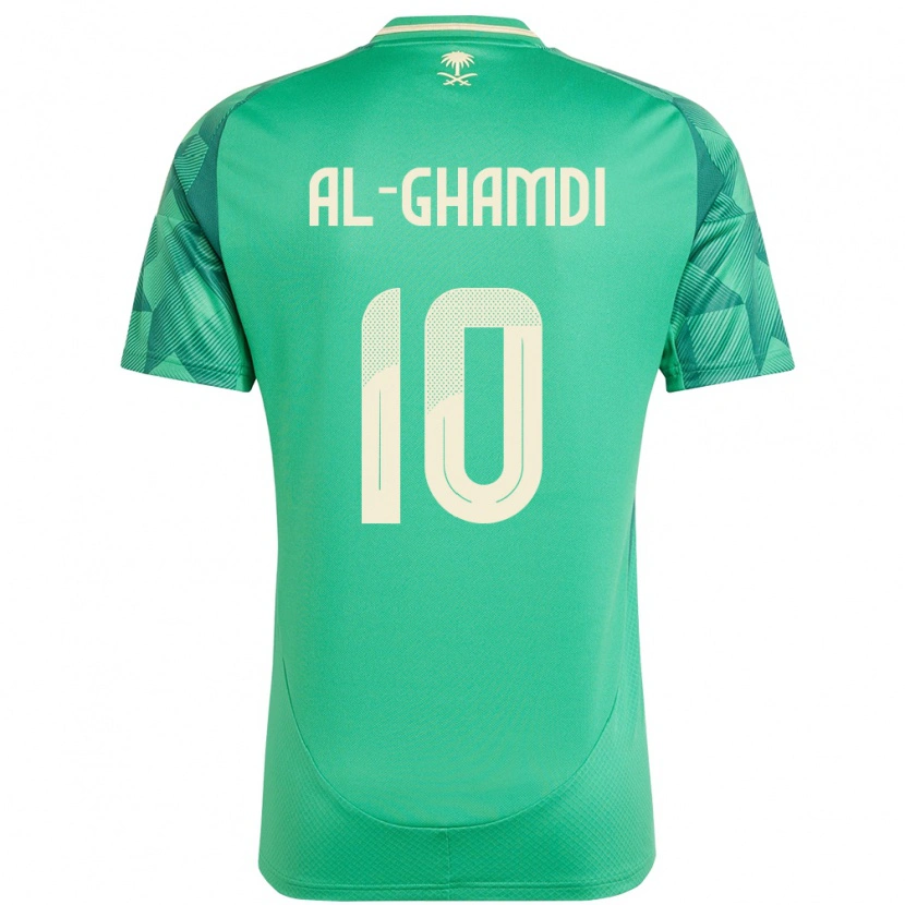 DanxenメンズサウジアラビアZiyad Al-Ghamdi#10緑ホームシャツ24-26ジャージーユニフォーム