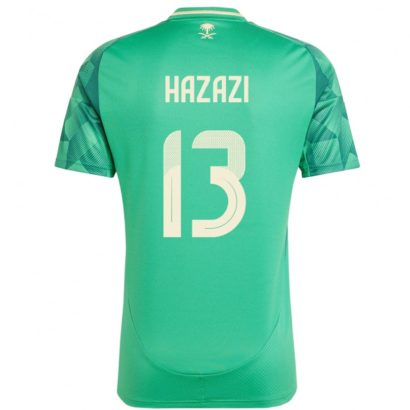 DanxenメンズサウジアラビアBassam Hazazi#13緑ホームシャツ24-26ジャージーユニフォーム
