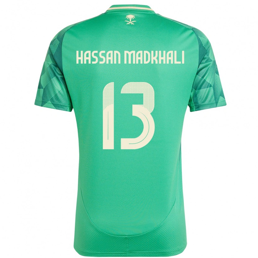 DanxenメンズサウジアラビアMohammed Hassan Madkhali#13緑ホームシャツ24-26ジャージーユニフォーム