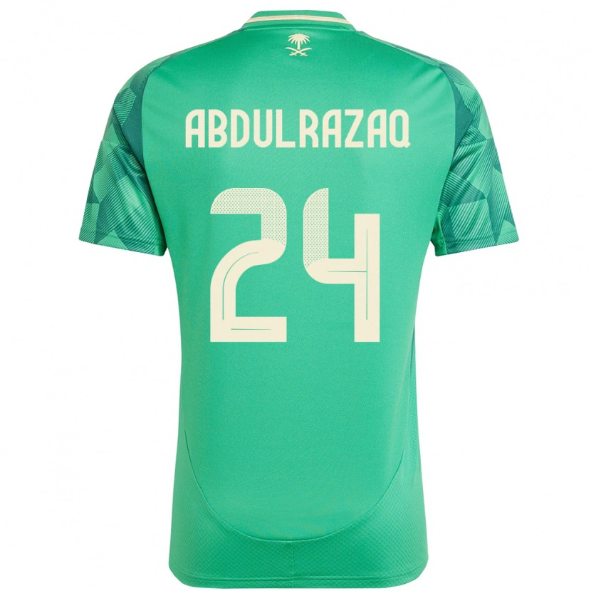 DanxenメンズサウジアラビアAseel Abdulrazaq#24緑ホームシャツ24-26ジャージーユニフォーム