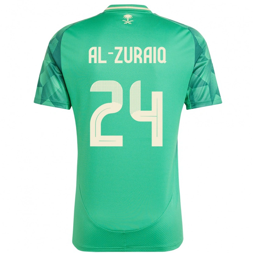 DanxenメンズサウジアラビアSaeed Ibrahim Al-Zuraiq#24緑ホームシャツ24-26ジャージーユニフォーム