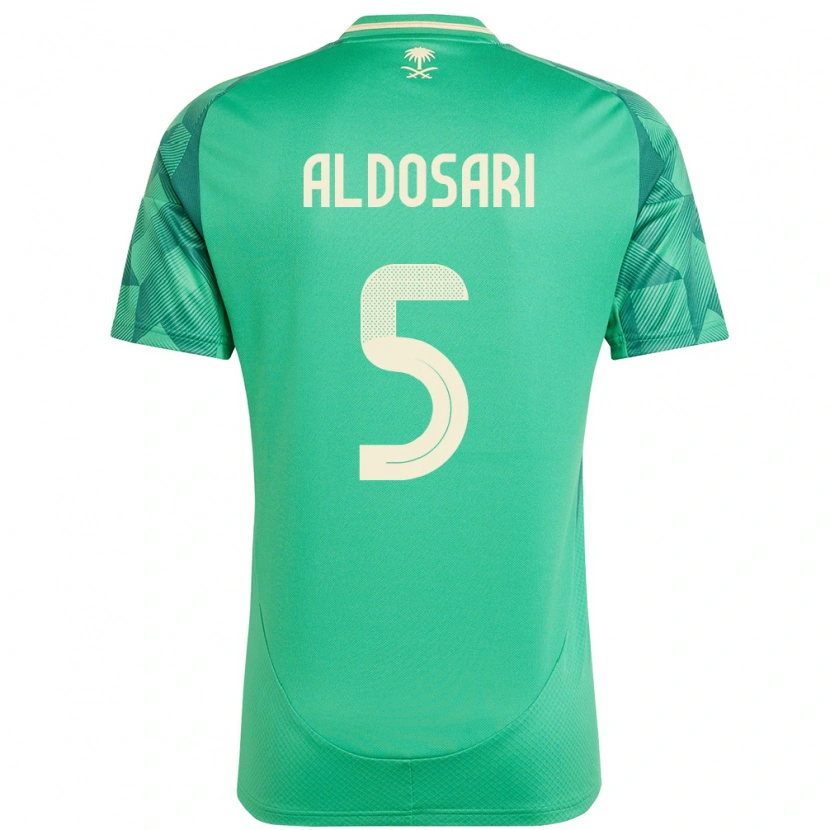 DanxenメンズサウジアラビアMohammed Aldosari#5緑ホームシャツ24-26ジャージーユニフォーム