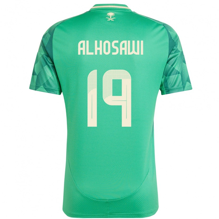 DanxenメンズサウジアラビアZakrei Alhosawi#19緑ホームシャツ24-26ジャージーユニフォーム
