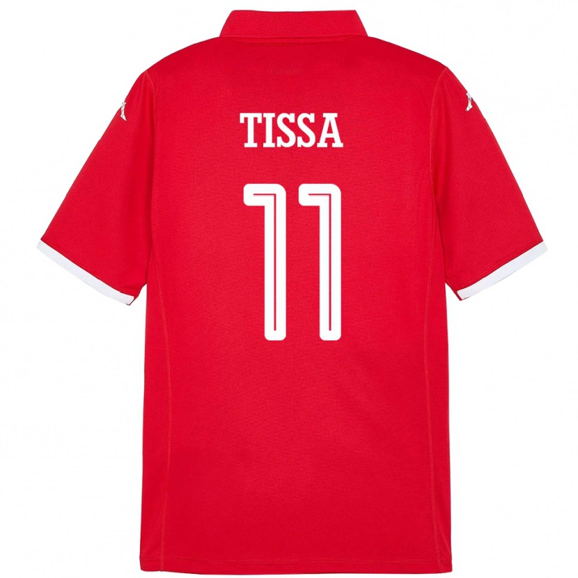 DanxenメンズチュニジアWassim Tissa#11赤ホームシャツ24-26ジャージーユニフォーム