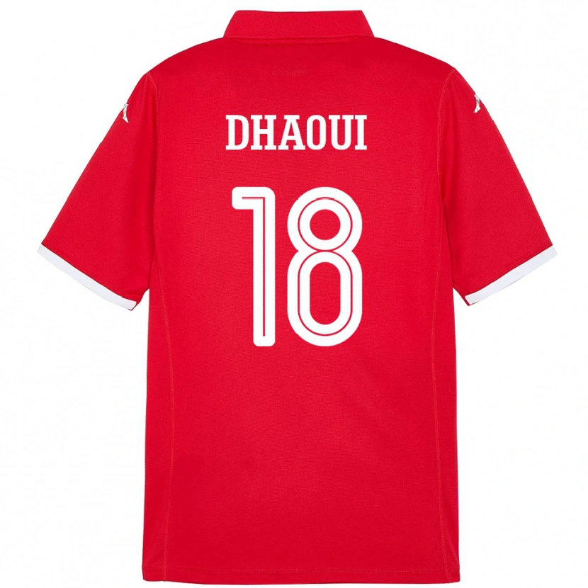 DanxenメンズチュニジアMouhamed Dhaoui#18赤ホームシャツ24-26ジャージーユニフォーム