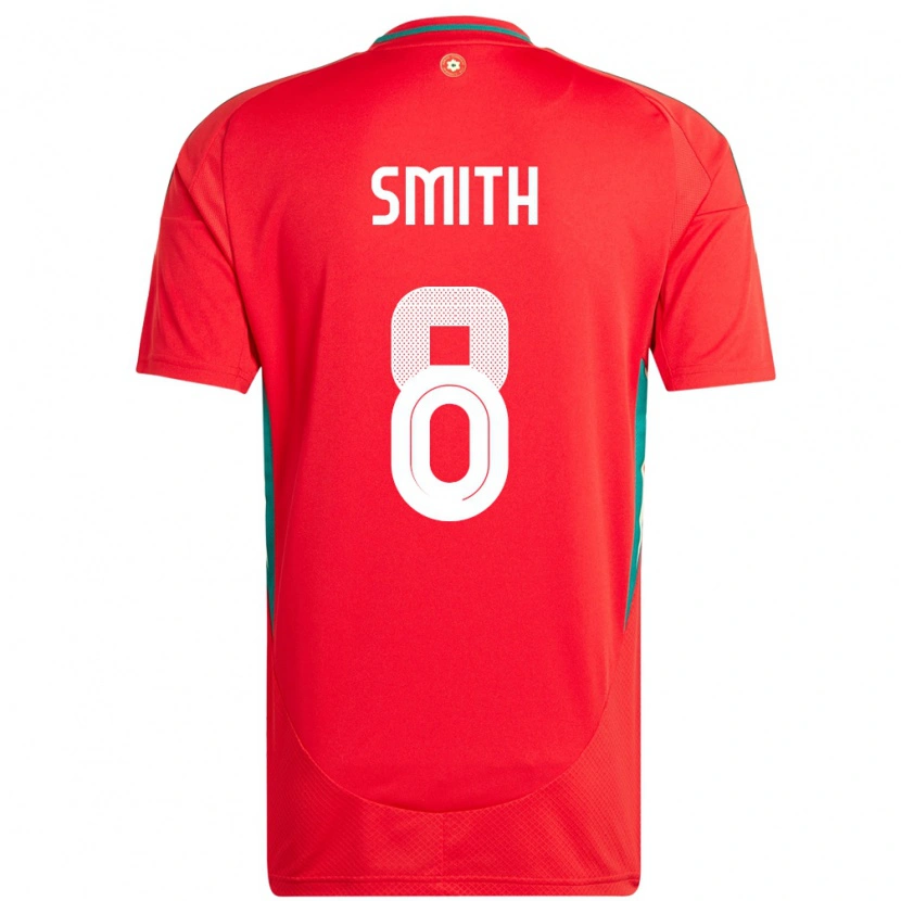 DanxenメンズウェールズMatt Smith#8赤ホームシャツ24-26ジャージーユニフォーム