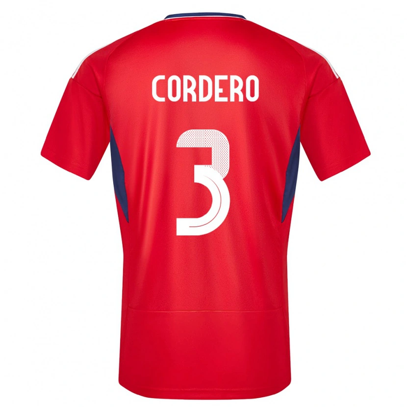 DanxenメンズコスタリカThiago Cordero#3赤ホームシャツ24-26ジャージーユニフォーム