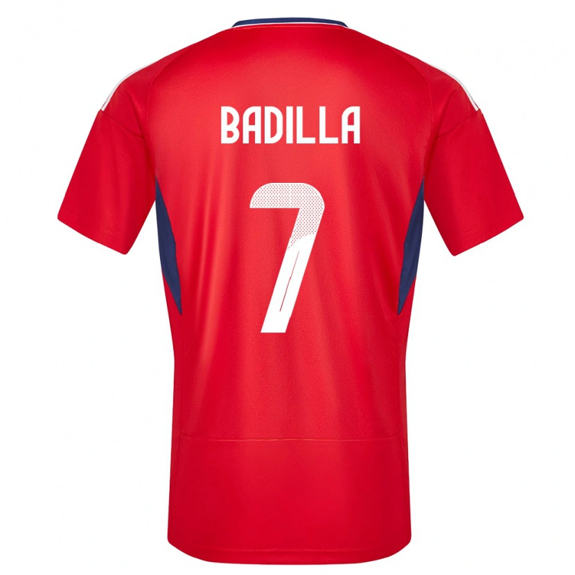 DanxenメンズコスタリカIsaac Badilla#7赤ホームシャツ24-26ジャージーユニフォーム