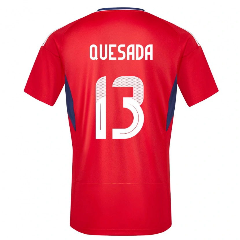 DanxenメンズコスタリカSebastián Quesada#13赤ホームシャツ24-26ジャージーユニフォーム