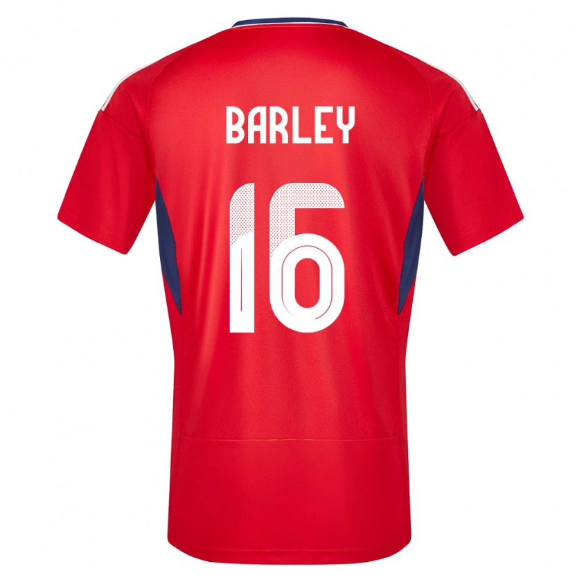 DanxenメンズコスタリカEthan Barley#16赤ホームシャツ24-26ジャージーユニフォーム