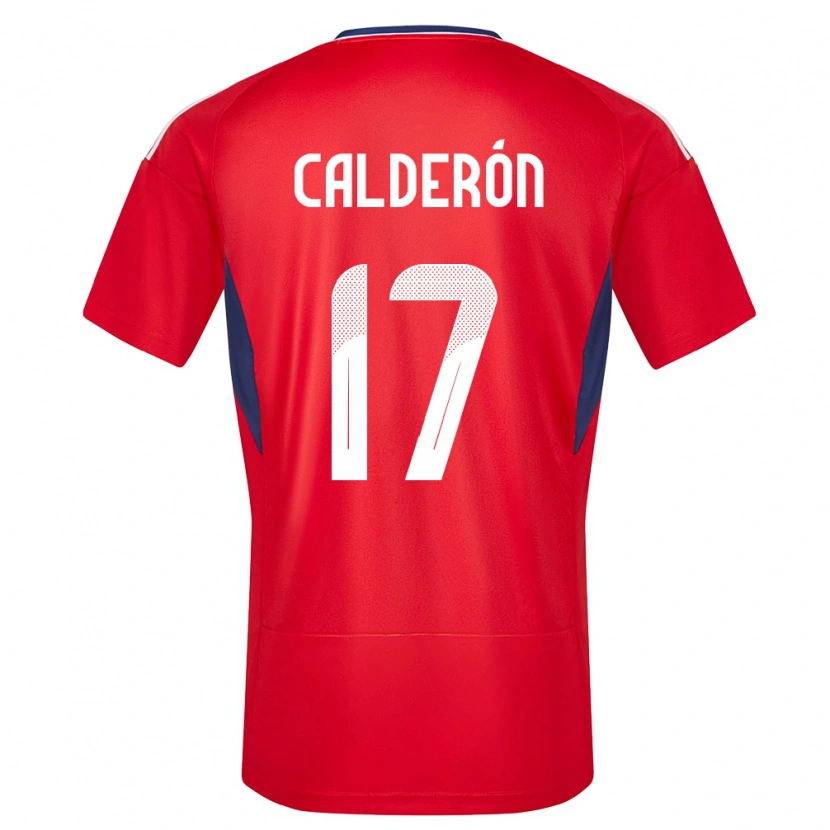 DanxenメンズコスタリカBrayan Calderón#17赤ホームシャツ24-26ジャージーユニフォーム