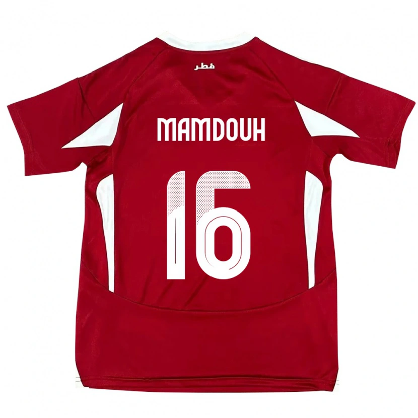 DanxenメンズカタールBahaa Mamdouh#16赤ホームシャツ24-26ジャージーユニフォーム