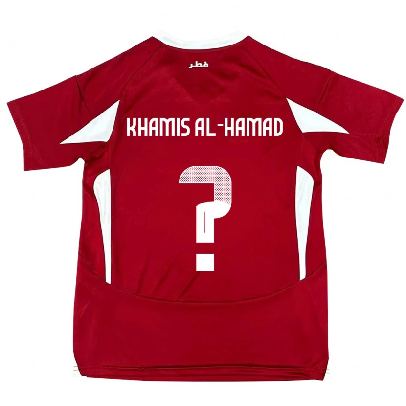 DanxenメンズカタールSaoud Khamis Al-Hamad#0赤ホームシャツ24-26ジャージーユニフォーム
