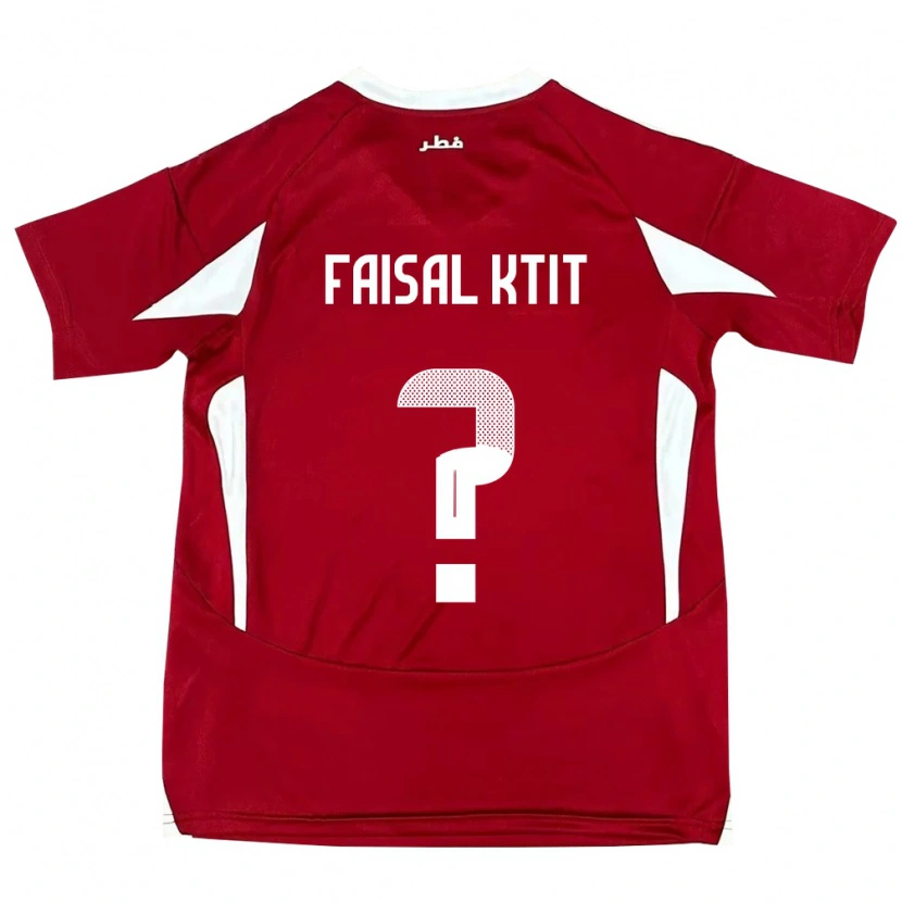 DanxenメンズカタールZaid Faisal Ktit#0赤ホームシャツ24-26ジャージーユニフォーム